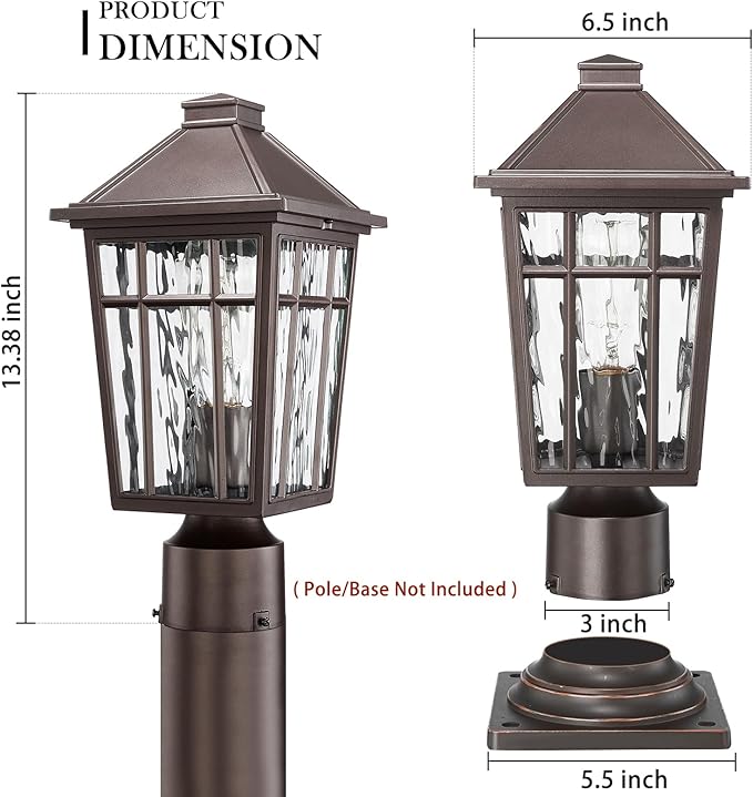 Solar Post Cap Lights, Waterproof LED