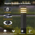 Black Solar Deck Post Lights, Outdoor LED Caps