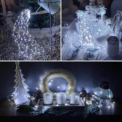 16ft White String Lights for Yard, Waterproof LED