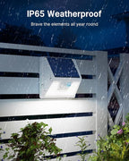 2-Pack Cold White Modern Solar Stair Lights, Outdoor LED