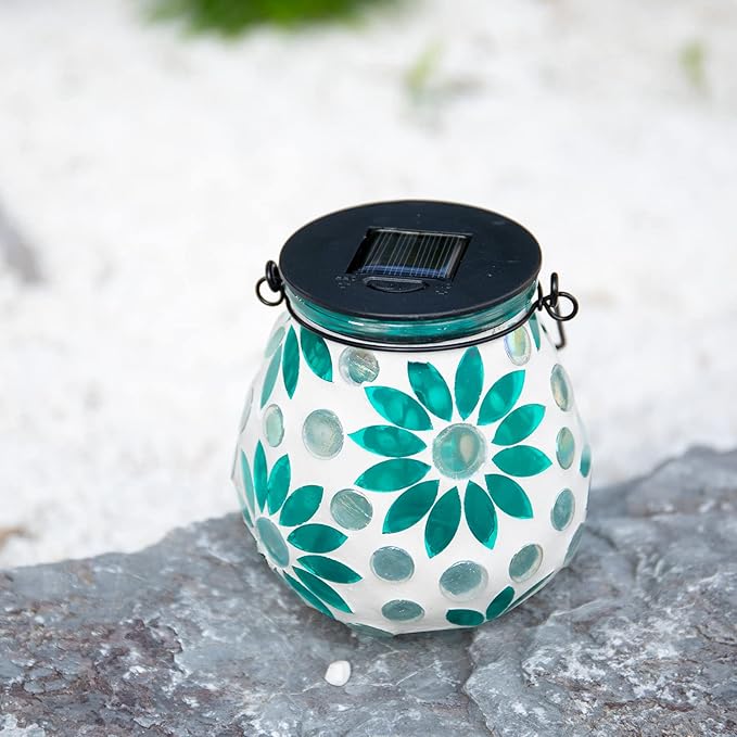 Mosaic Solar Outdoor Lanterns, Charming Waterproof LED