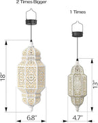 Solar Moroccan Hanging Pendant Lantern, Waterproof
