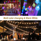 40 LED Christmas Twinkle Lights, 20ft Waterproof for Backyard