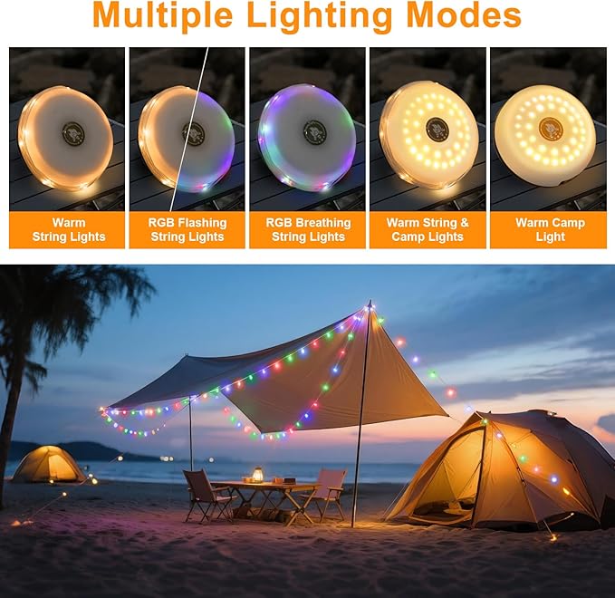 Backyard String Lights, 52ft Weatherproof LED