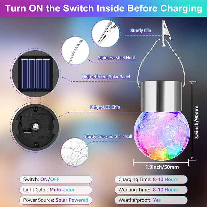 Solar Walkway Path Lights, Waterproof