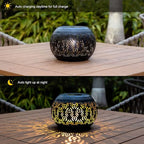 Rustic Peacock Solar Lanterns for Outdoor, Waterproof LED