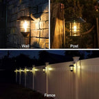 2-Pack Hanging Solar Lanterns, Waterproof LED Patio Lights