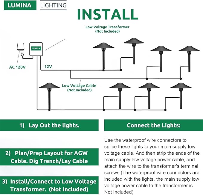Solar Pathway Lights, Waterproof LED Driveway Lights