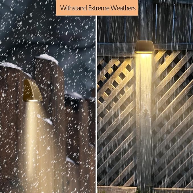 Arrownine Landscape Lighting Low Voltage Deck Lights 5W 12-24V,Outdoor Waterproof Fence Post Lights for Patio Stairs Yard Railing Wall Light Warm White Bronze Color 4 Packs