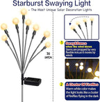 12-Pack Warm White Solar Path Lights, Outdoor Driveway LED