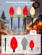 White Solar Pathway Lights 2-Pack, Yard LED