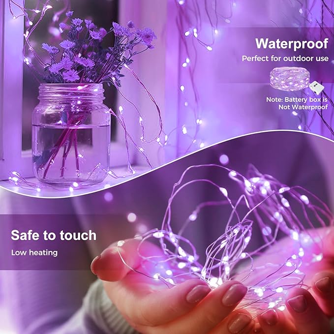12-Pack Christmas Twinkle Lights, Waterproof for Patio