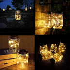 8-Pack Warm White Porch String Lights, Weatherproof LED