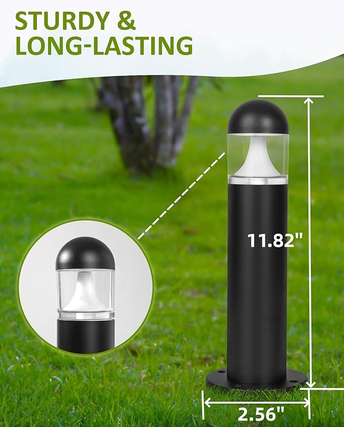 2-Pack Warm White Solar Path Lights, Outdoor Driveway LED