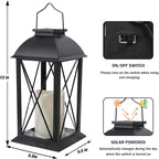 Solar Hanging Lanterns 2-Pack, Backyard Hanging LED Decor