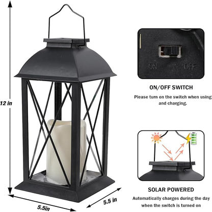 Afirst Solar Lantern Outdoor, 2 Pack Hanging Decorative Outdoor Lights Waterproof Umbrella Lights for Patio Garden, Table,Party Decor