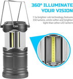 4-Pack Hanging Solar Lanterns, Waterproof LED Porch Lights