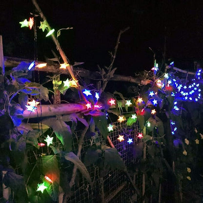 50ft 120LED Solar String Fairy Lights Outdoor,Waterproof Star Twinkle Decorative Lights for Garden,Patio Post,Deck,Canopy,Gazebo,Porch,Pergola,Balcony,Backyard Fence,Party Decor,Multicolored