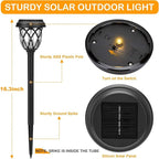 12-Pack Warm White Solar Path Lights, Outdoor Walkway LED