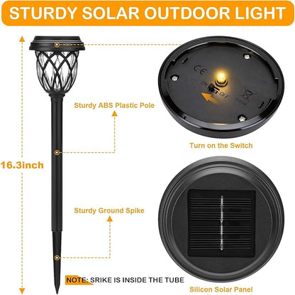 Solar Lights Outdoor 12 Pack Solar Garden Lights Waterproof IP65 Solar Landscape Lights Solar Pathway Lights for Patio, Yard, Driveway Decoration (Warm White