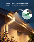 8-Pack Warm White Solar Deck Lights, Outdoor LED