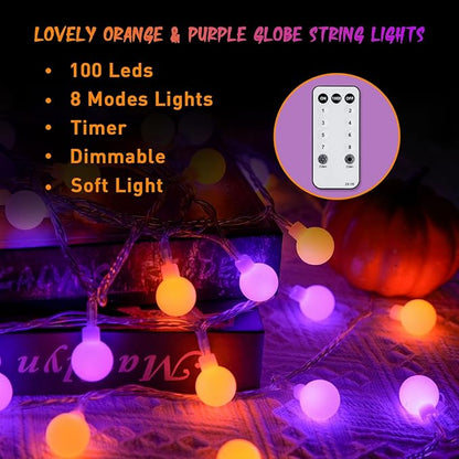 33ft Christmas LED String Lights, Waterproof Timer Lights