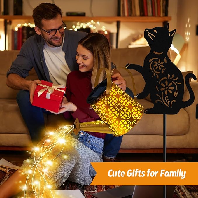 Cat Solar Lawn Figurine Light, Waterproof