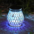 Mosaic Solar Garden Lanterns, Rustic Waterproof LED