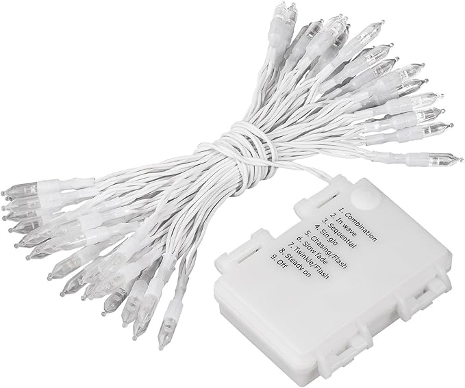 16ft Christmas LED String Lights, Waterproof Timer Lights