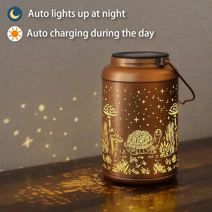 Mothers Day Gifts for Mom Grandma - Birthday Gifts for Women, 2 Pack Turtle Solar Lanterns Outdoor Waterproof - Hanging Turtle Solar Lights Garden Decor, Outdoor Decor for Patio, Yard