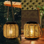 Solar Courtyard Lanterns, Backyard Hanging LED Decor