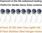 8-Pack Solar Path Lights, Outdoor Walkway LED
