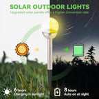 6-Pack IP66 Solar Landscape Lights for Walkway