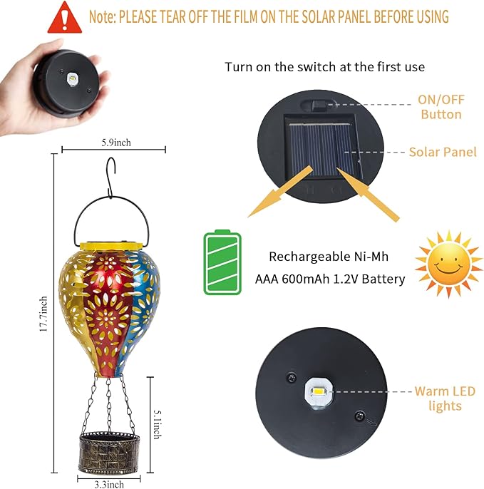 Backyard Solar Lanterns, Waterproof LED Backyard Lights