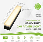 Warm White In-Ground Solar Lights, Flat LED Walkway