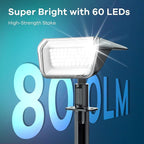 60 LED Solar Garden Spotlights 6-Pack, LED