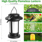 4-Pack Garden Solar Lanterns, Waterproof LED Patio Lights