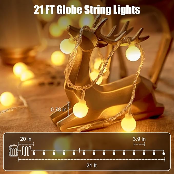 Christmas Yard String Lights 2-Pack, 120 LED Waterproof