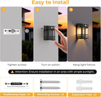 Solar Dock Lights 2-Pack, Waterproof LED