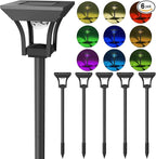 6-Pack IP65 Solar Landscape Lights for Garden