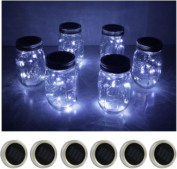 6-Pack Christmas LED String Lights, Waterproof Timer Lights