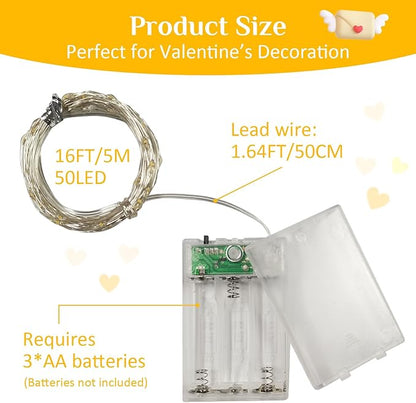 16ft Warm White String Lights for Backyard, Waterproof LED
