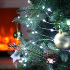 2-Pack 16ft Christmas LED String Lights, Waterproof Timer Lights