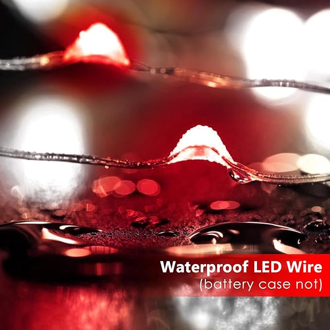 Christmas Backyard String Lights, 16ft 50 LED Waterproof
