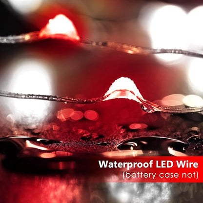 Christmas Backyard String Lights, 16ft 50 LED Waterproof