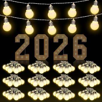 Retisee 12 Pcs Marquee Light String Bulbs13.8 ft Long for Marquee Letters Numbers 3 4 ft Tall Waterproof LED String Light for Indoor Outdoor Wedding Birthday Party Decor