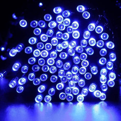 Joomer Blue Battery Christmas Lights, 66ft 200LED Fairy Lights Battery Operated Timer 8 Modes Waterproof for Outdoor Home Garden Party Holiday Christmas Trees Decoration