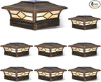 8-Pack Upgraded Solar Post Cap Lights for Patio, LED