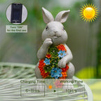 Solar Bunny Statue Light, Yard Decor