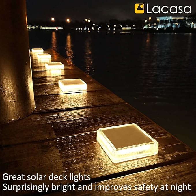 Solar Yard Path Lights 4-Pack, IP68 Waterproof